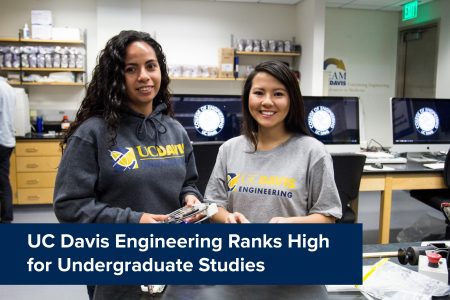 UC Davis Engineering is tied for 16th among public institutions.