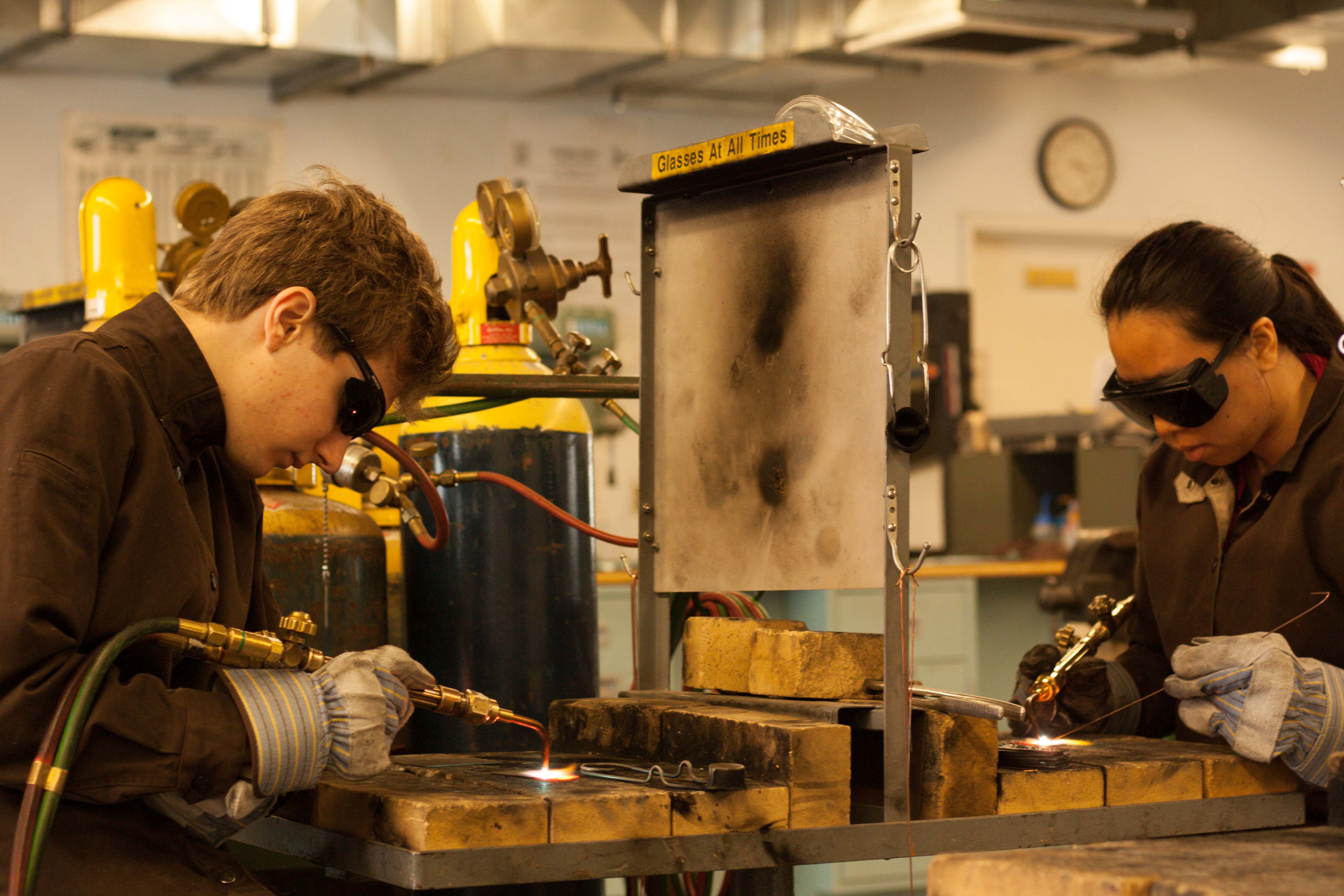 Students in an ABT Course Learn Gas Welding at the WCAE